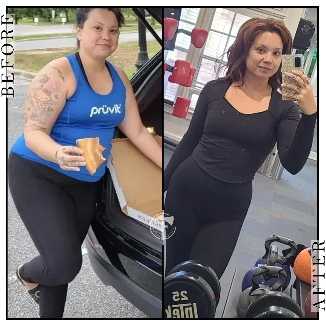 Lauren T. — before and after transformation on The Forged Protocol